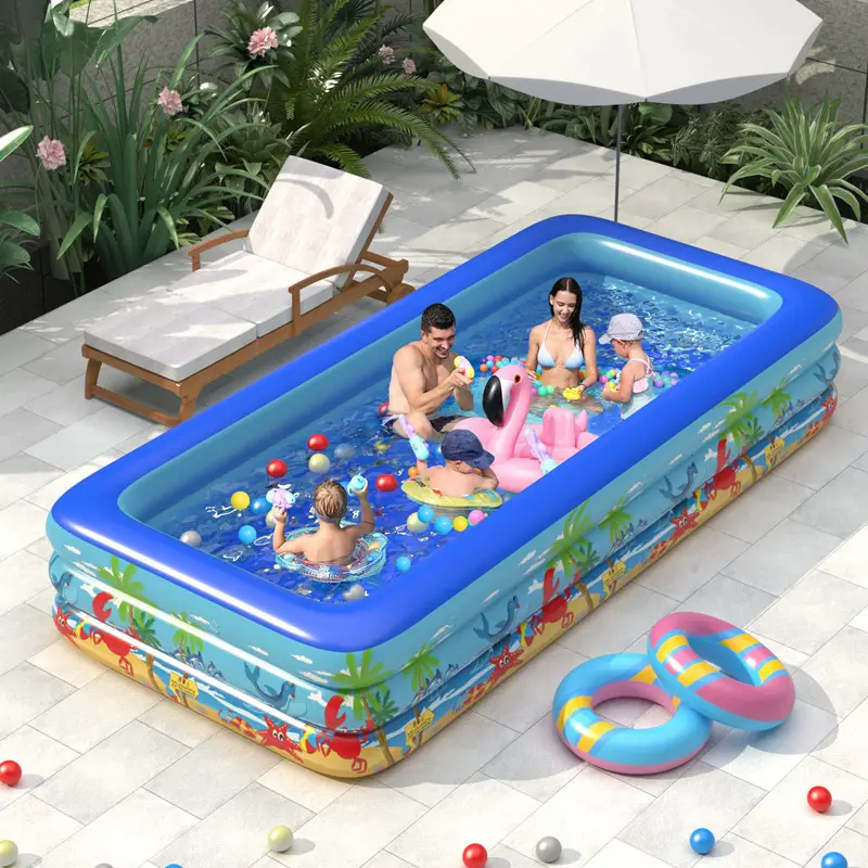 Inflatable Pool Home Courtyard Play Baby Paddling Pool Folding Outdoor Large Children's Swimming Pool Fishing Pool