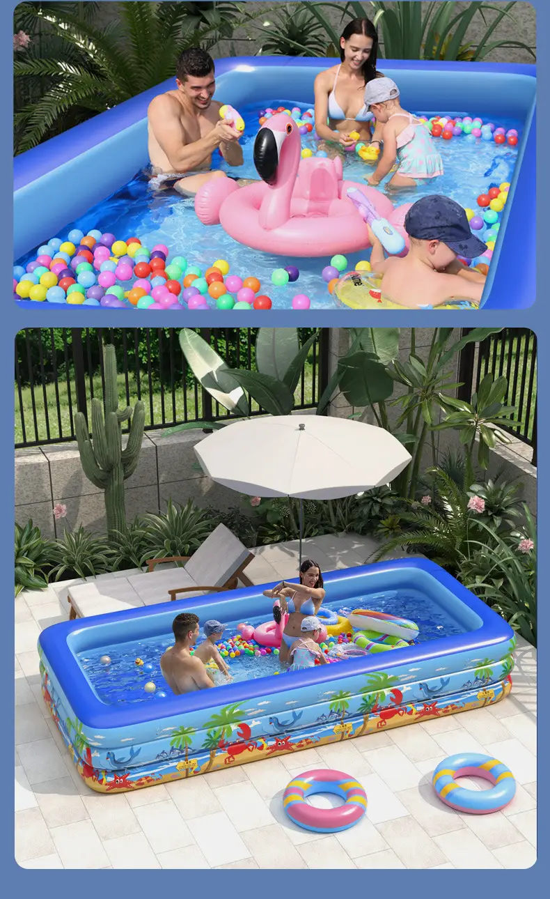 Inflatable Pool Home Courtyard Play Baby Paddling Pool Folding Outdoor Large Children's Swimming Pool Fishing Pool — feature 5