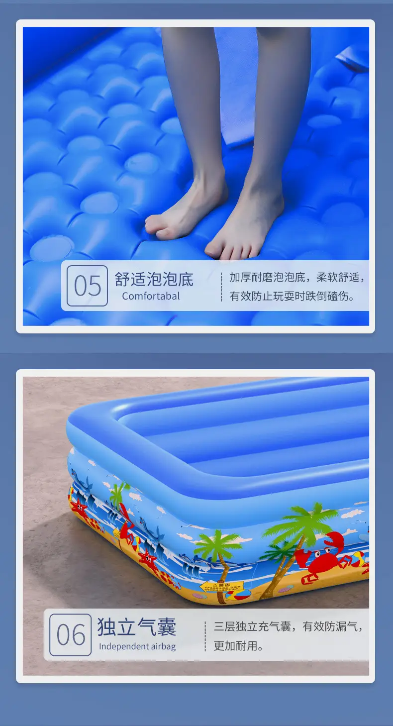Inflatable Pool Home Courtyard Play Baby Paddling Pool Folding Outdoor Large Children's Swimming Pool Fishing Pool — feature 8