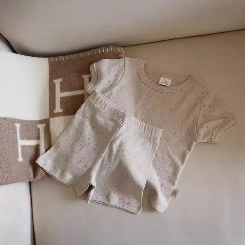 Kids Summer Shorts Pure Cotton Pajamas Set