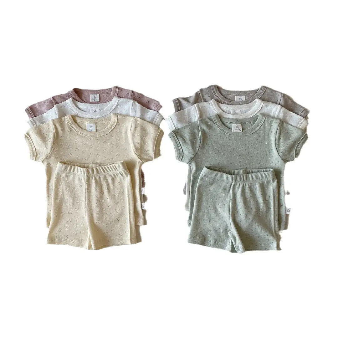 Kids Summer Shorts Pure Cotton Pajamas Set