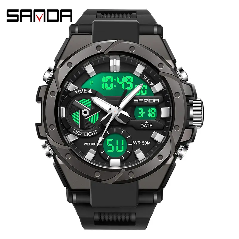 Sanda Men's Blue Sports Watch with Luminous Dial - Image 11