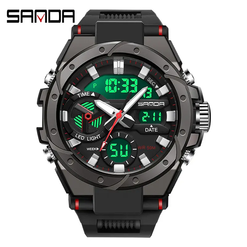 Sanda Men's Blue Sports Watch with Luminous Dial - Image 17