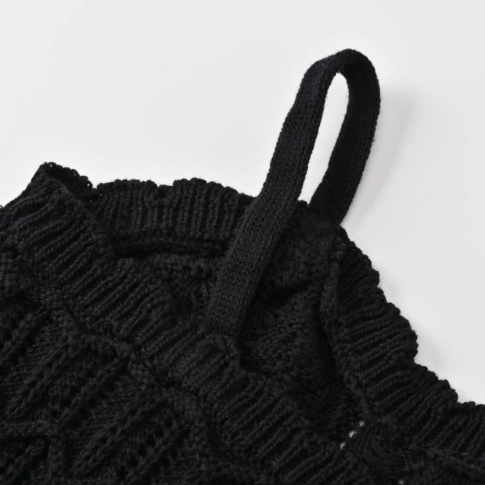 Blue Light Blue Knit Camisole Top for Girls — feature 20