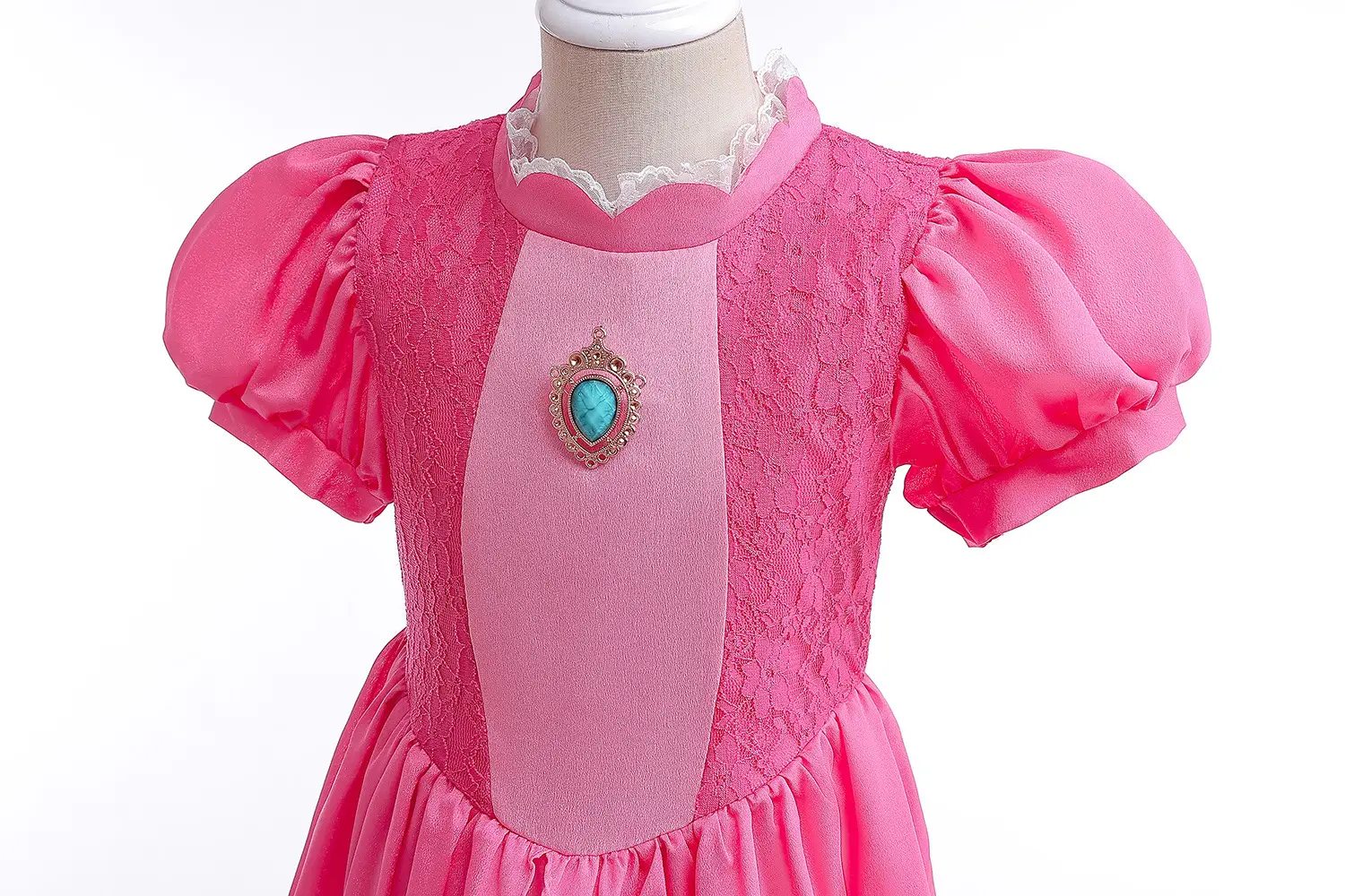Children's Super Mary Mario Game Dress Pink Princess Peach — feature 4