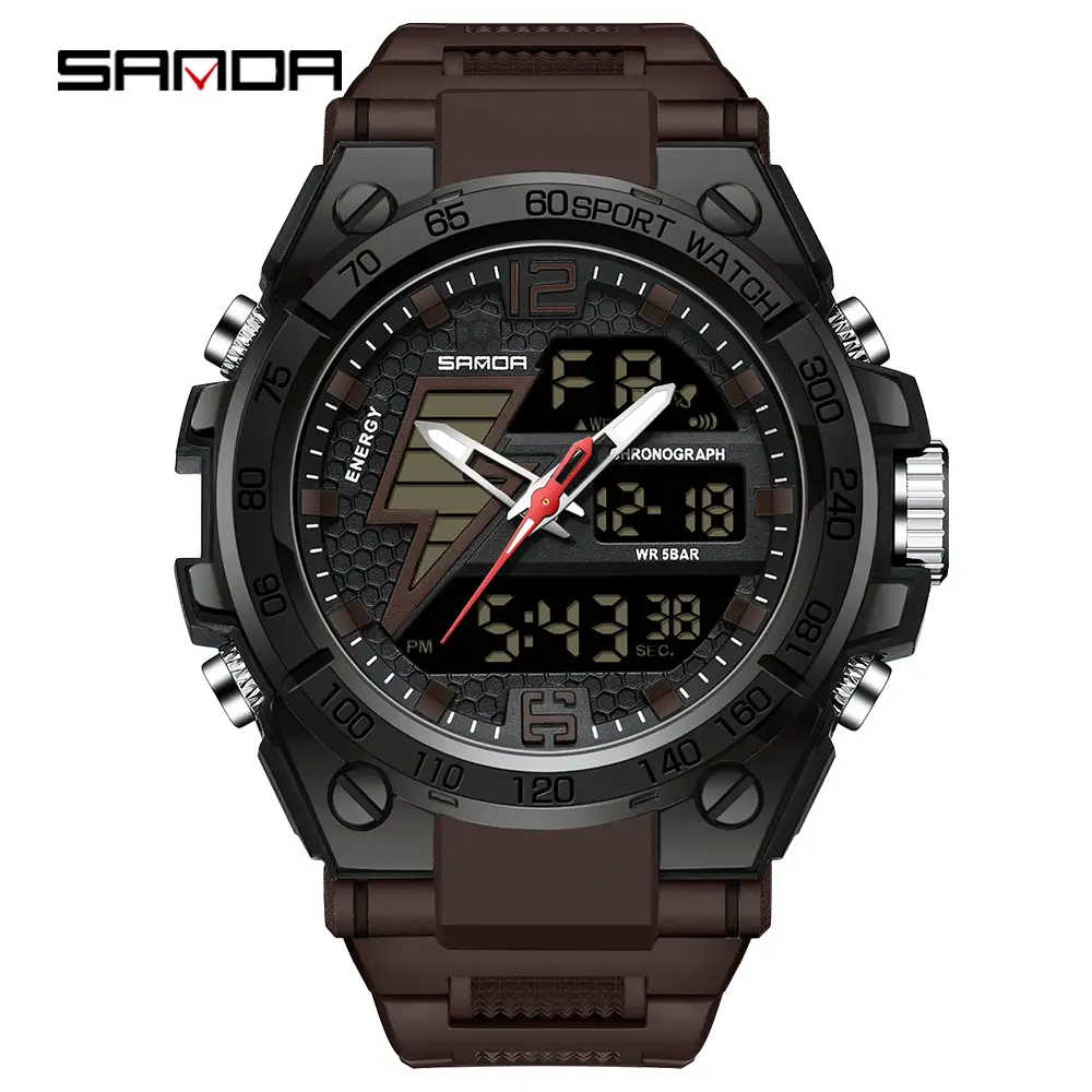 Sanda Outdoor Sports Dual Display Men's Watch Blue