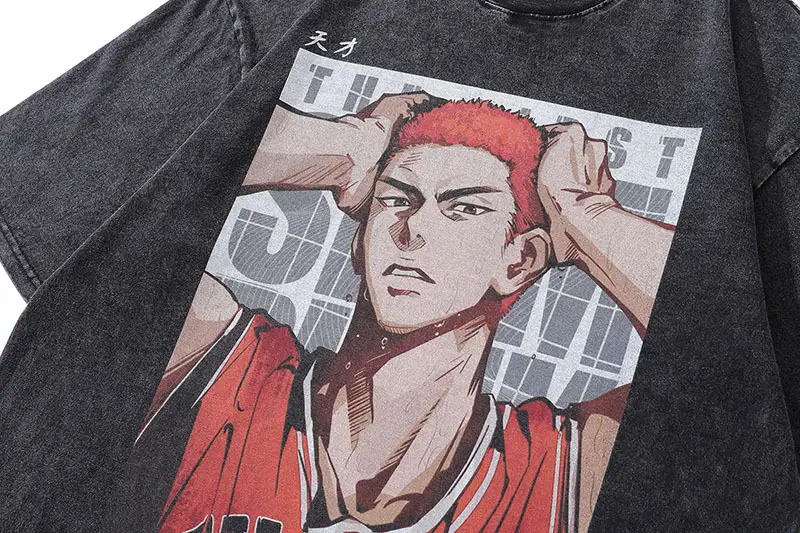 Harajuku Street Cartoon T-Shirt for Men Women Black Graphic Print — feature 14