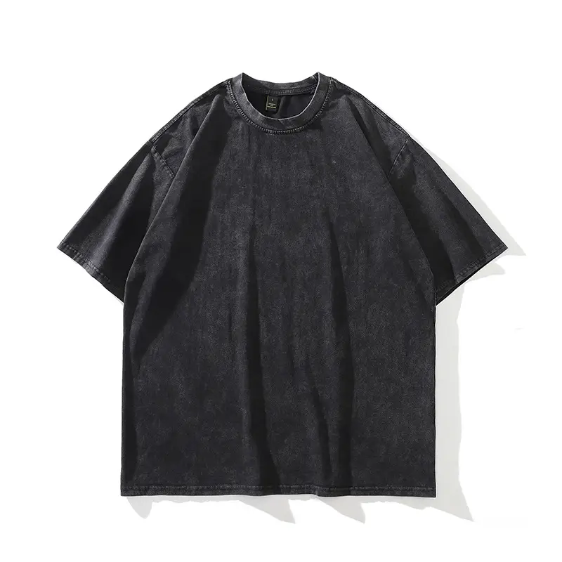 Harajuku Street Cartoon T-Shirt for Men Women Black Graphic Print