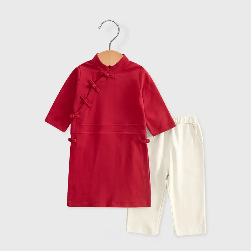 Red Chinese Tang Suit for Kids 1-2Yr Spring Autumn Winter