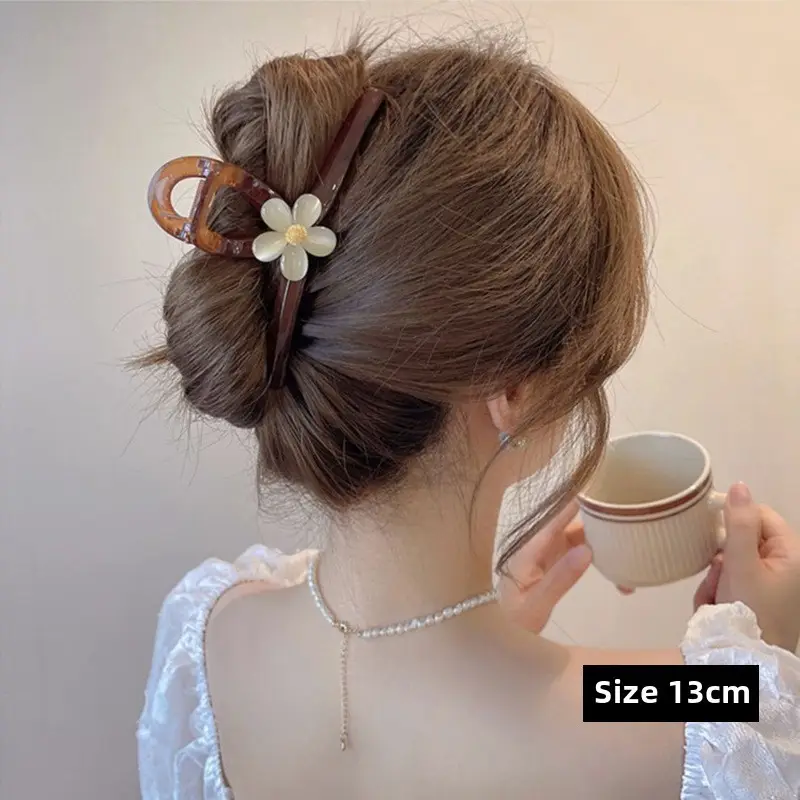 Oversized Black Frosted Shark Hairpin for Women 13cm - Image 21