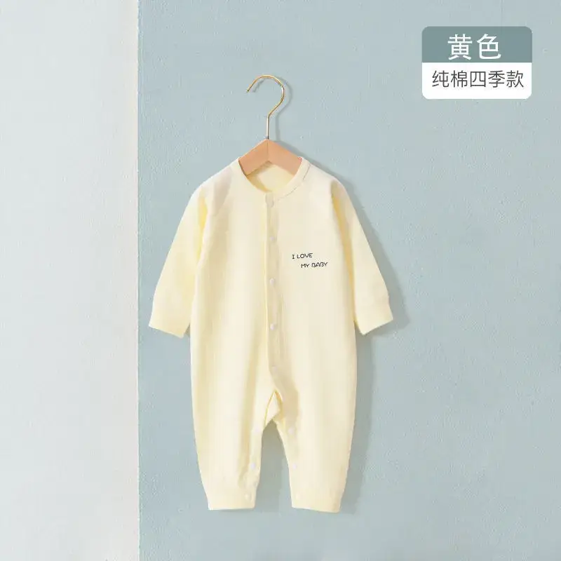 Baby Cotton Jumpsuit Blue Long Sleeve Newborn - Image 5