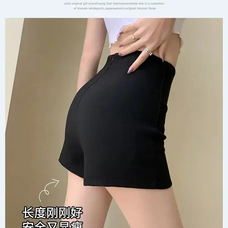 Women Black High Waist Shorts 2024 Spring Summer - Image 4
