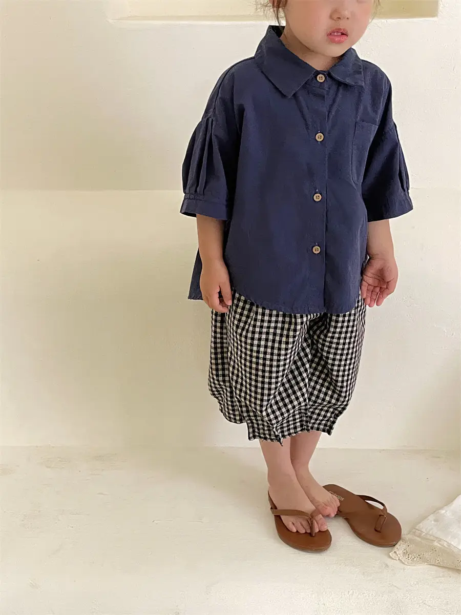 Jiaye 2024 Cotton Linen Plaid Capri Pants for Boys Girls — feature 7