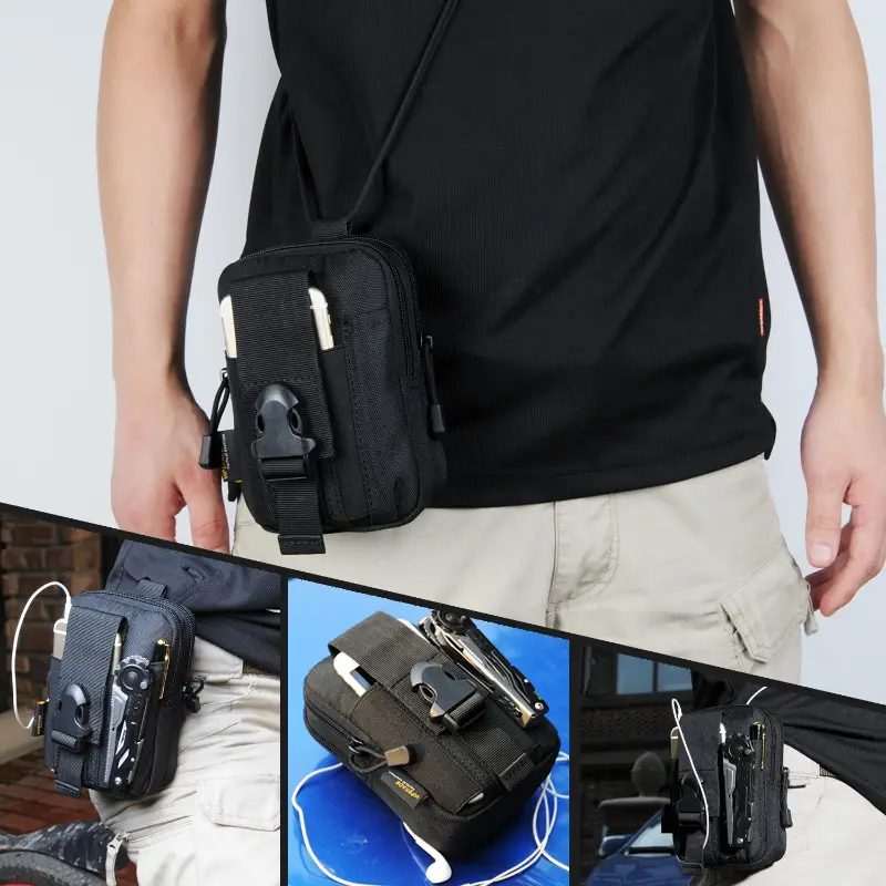 Men's Camouflage Tactical Phone Waist Bag Waterproof Multi-functional Belt