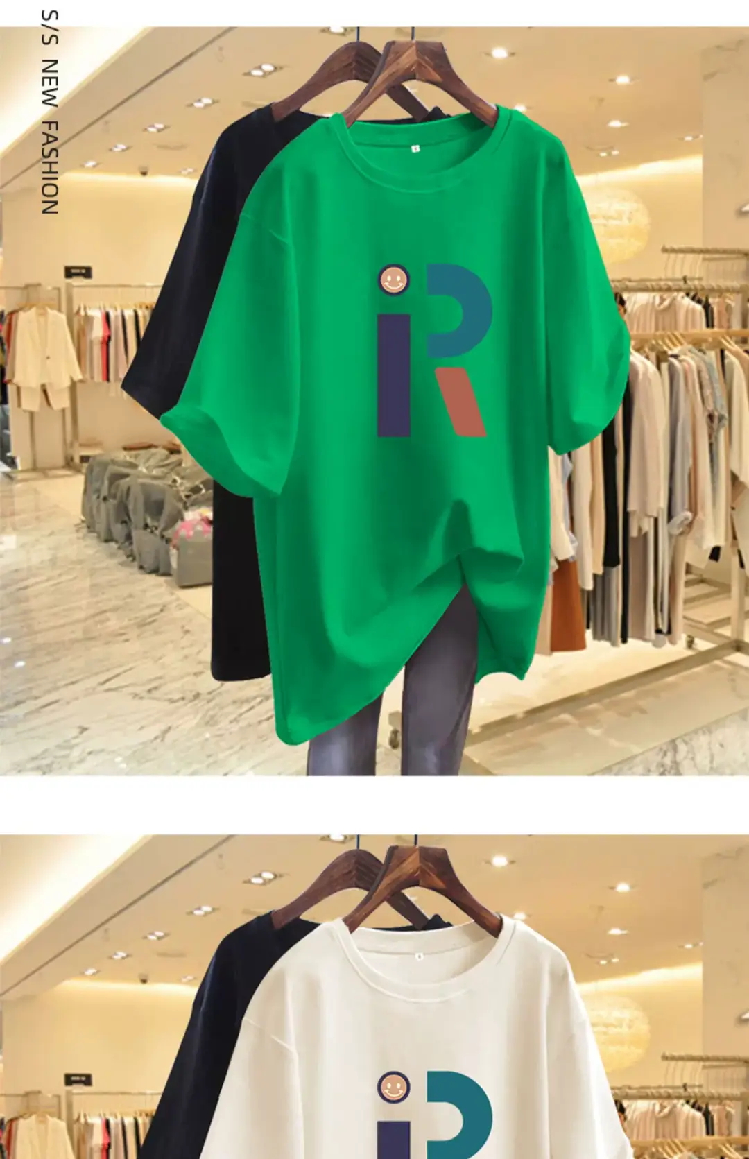 Heavy European Loose plus size Short-sleeved Cotton T-shirt Women's 2025 Summer New Shoulder Slimming T-shirt Top Ins — feature 6