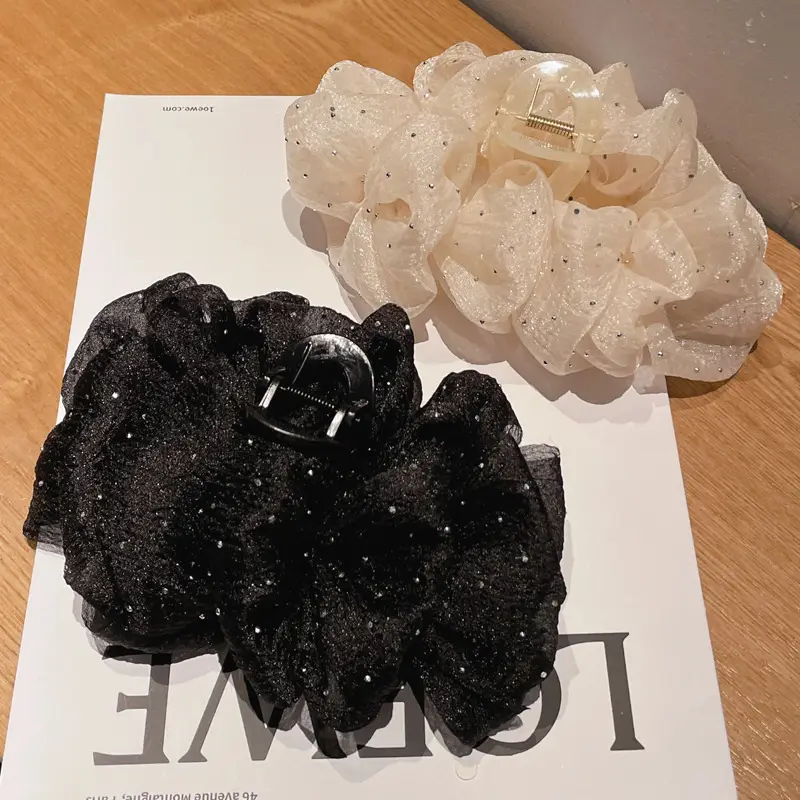White Mesh Cloud Bubble Hairpin for Women - Image 12