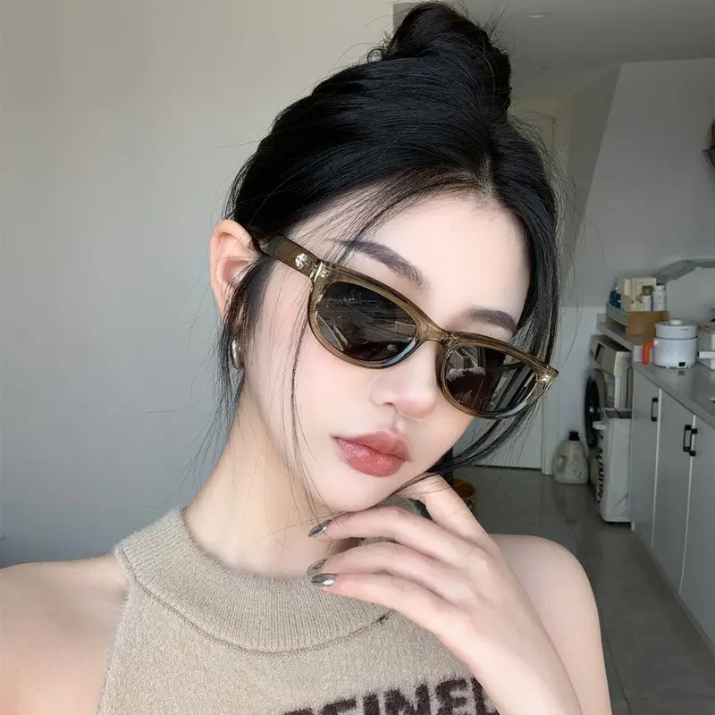 Women's European Cat Eye Glasses with Dark Sillars