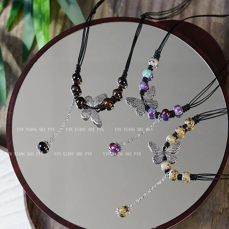 Chinese Butterfly Drawstring Necklace for Women - Image 17