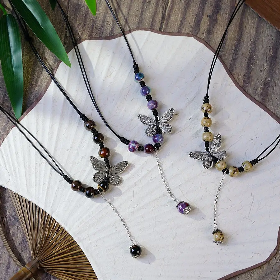Chinese Butterfly Drawstring Necklace for Women - Image 19