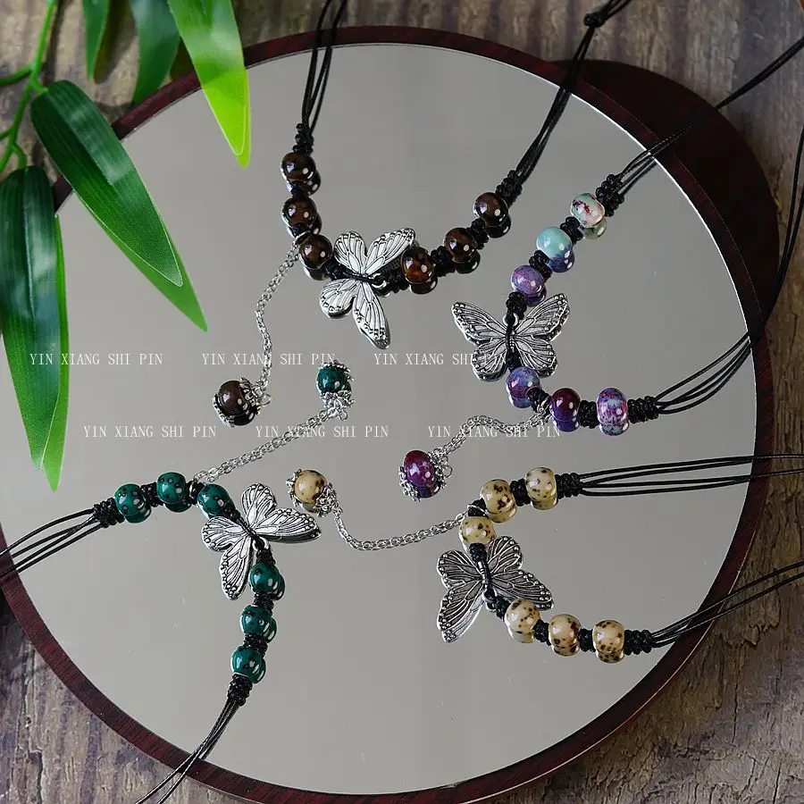 Chinese Butterfly Drawstring Necklace for Women — feature 1