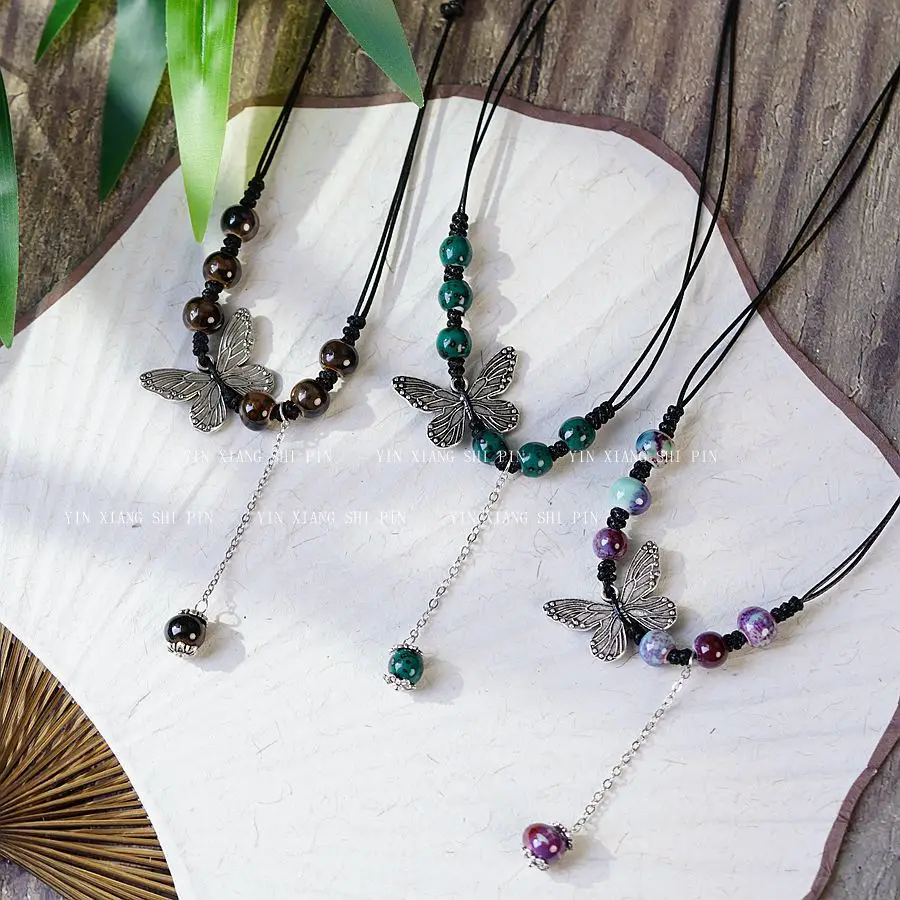 Chinese Butterfly Drawstring Necklace for Women — feature 3