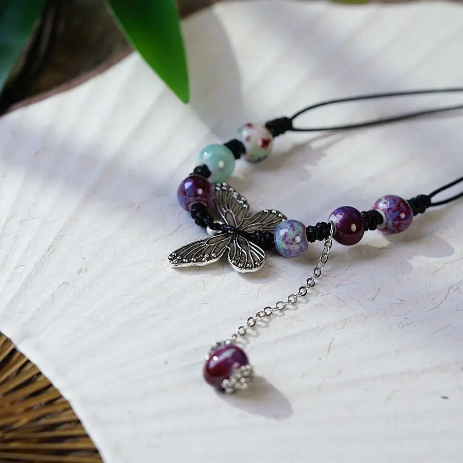 Chinese Butterfly Drawstring Necklace for Women — feature 6
