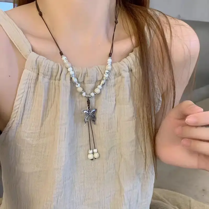 Chinese Butterfly Drawstring Necklace for Women - Image 11