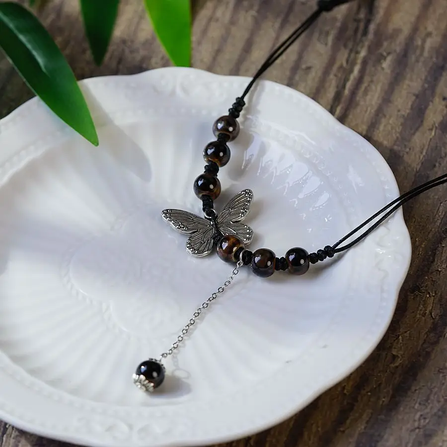 Chinese Butterfly Drawstring Necklace for Women - Image 2