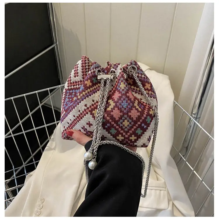 Women's Blue White Chain Crossbody Bag 2023 Spring Summer — feature 20
