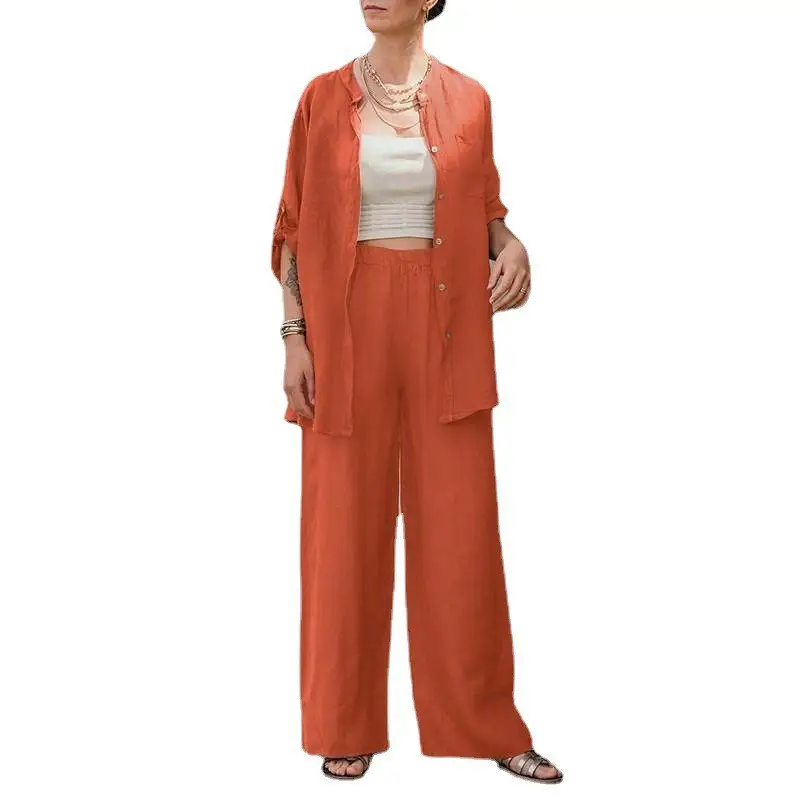 2025 Spring Suit Pure Color Cross-Border Casual Set - Image 8