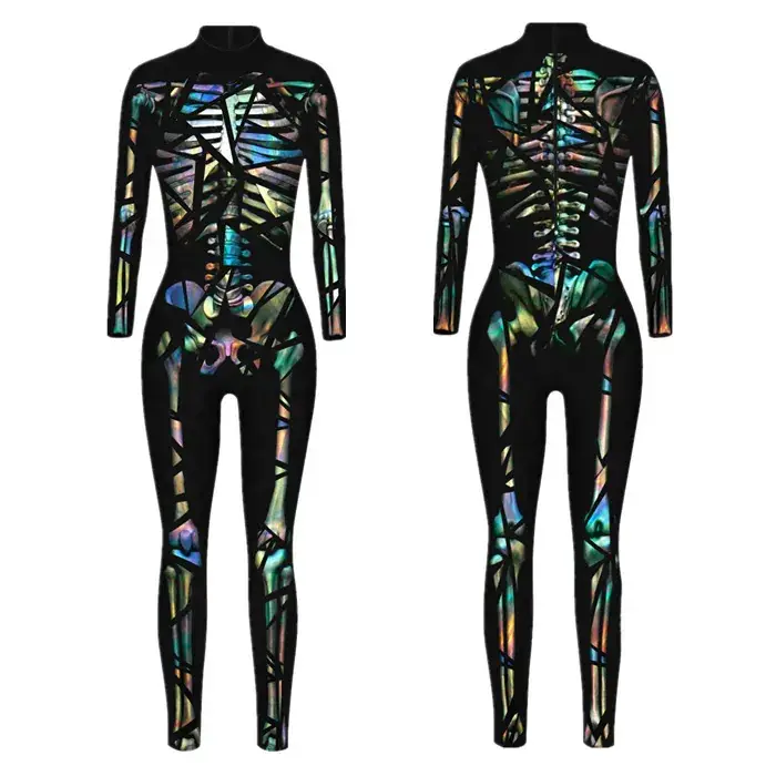 2022 Halloween Skeleton 3D Digital Printed Bodysuit - Image 22