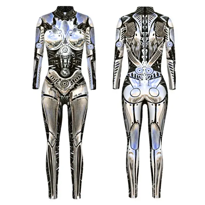 2022 Halloween Skeleton 3D Digital Printed Bodysuit - Image 13