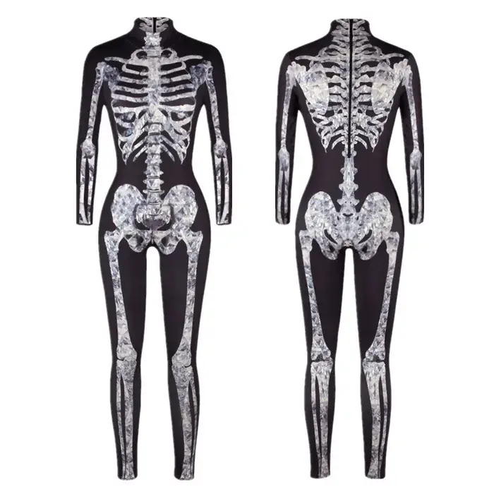 2022 Halloween Skeleton 3D Digital Printed Bodysuit - Image 15