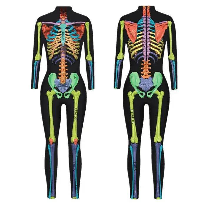 2022 Halloween Skeleton 3D Digital Printed Bodysuit - Image 24