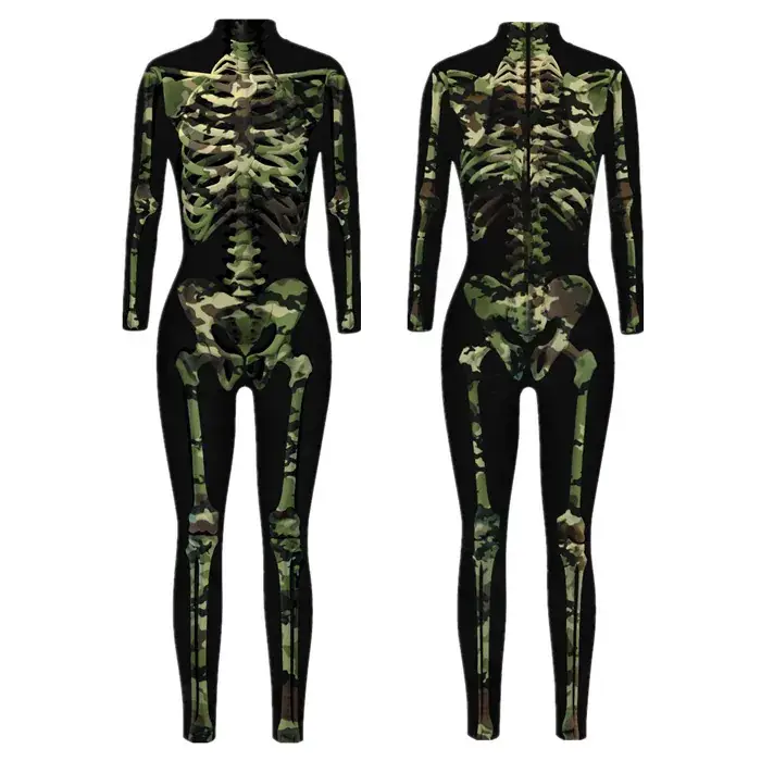 2022 Halloween Skeleton 3D Digital Printed Bodysuit - Image 25