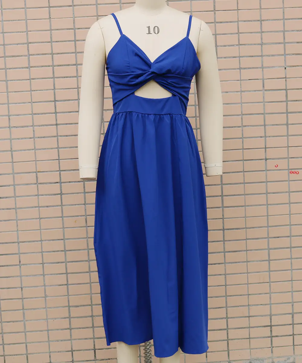 2023 New Fashion Women's Pink Sling Dress with High Slit — feature 17
