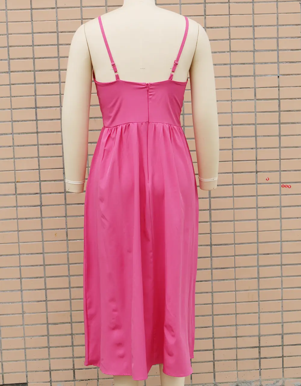 2023 New Fashion Women's Pink Sling Dress with High Slit — feature 22