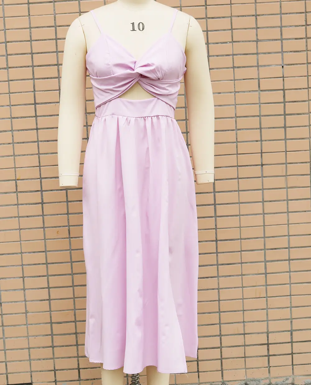 2023 New Fashion Women's Pink Sling Dress with High Slit — feature 23