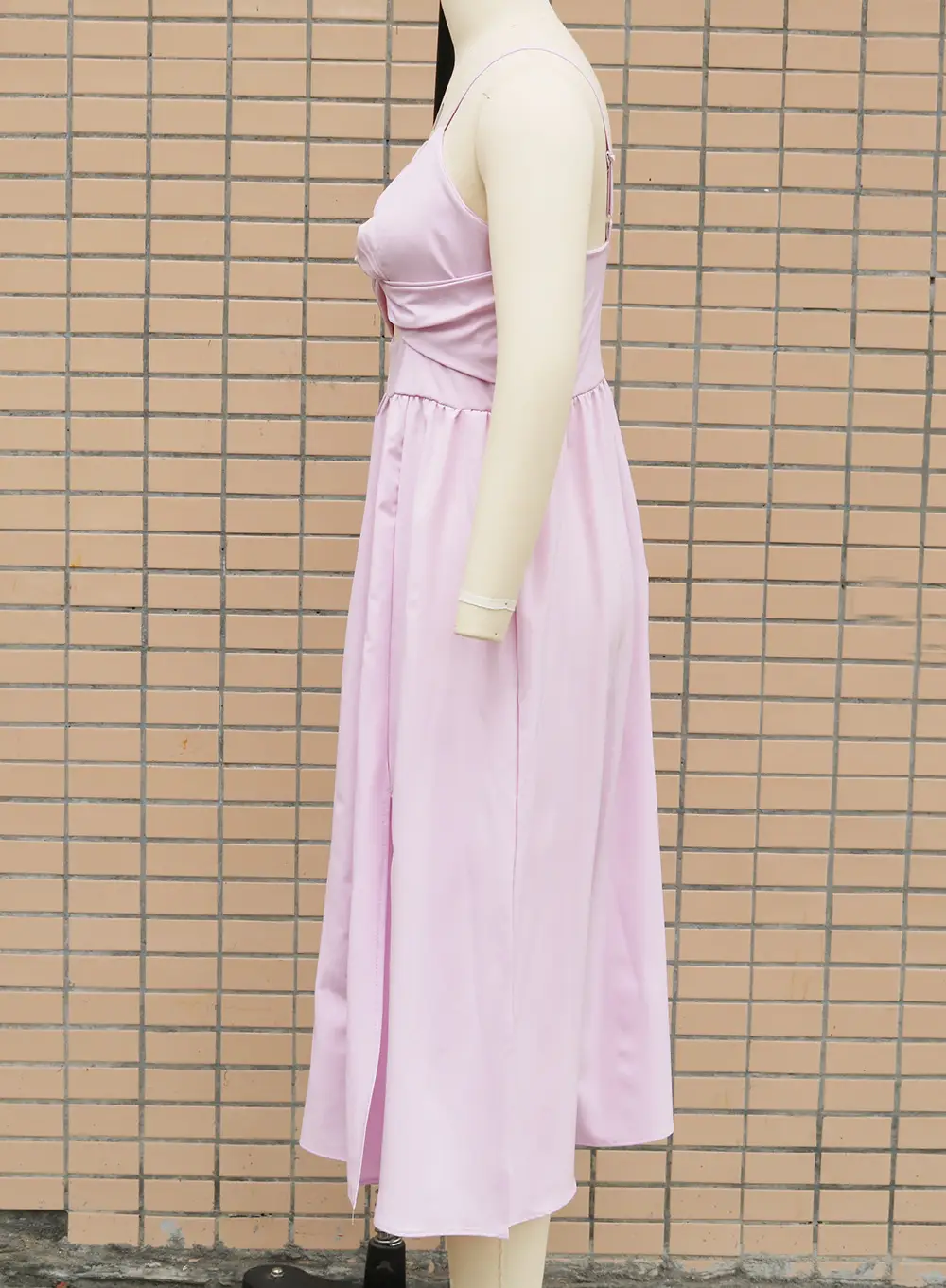 2023 New Fashion Women's Pink Sling Dress with High Slit — feature 24