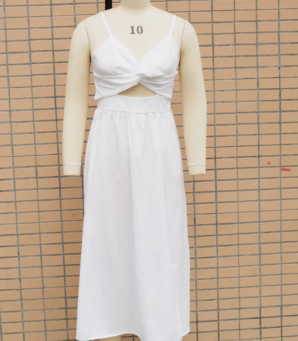 2023 New Fashion Women's Pink Sling Dress with High Slit — feature 26
