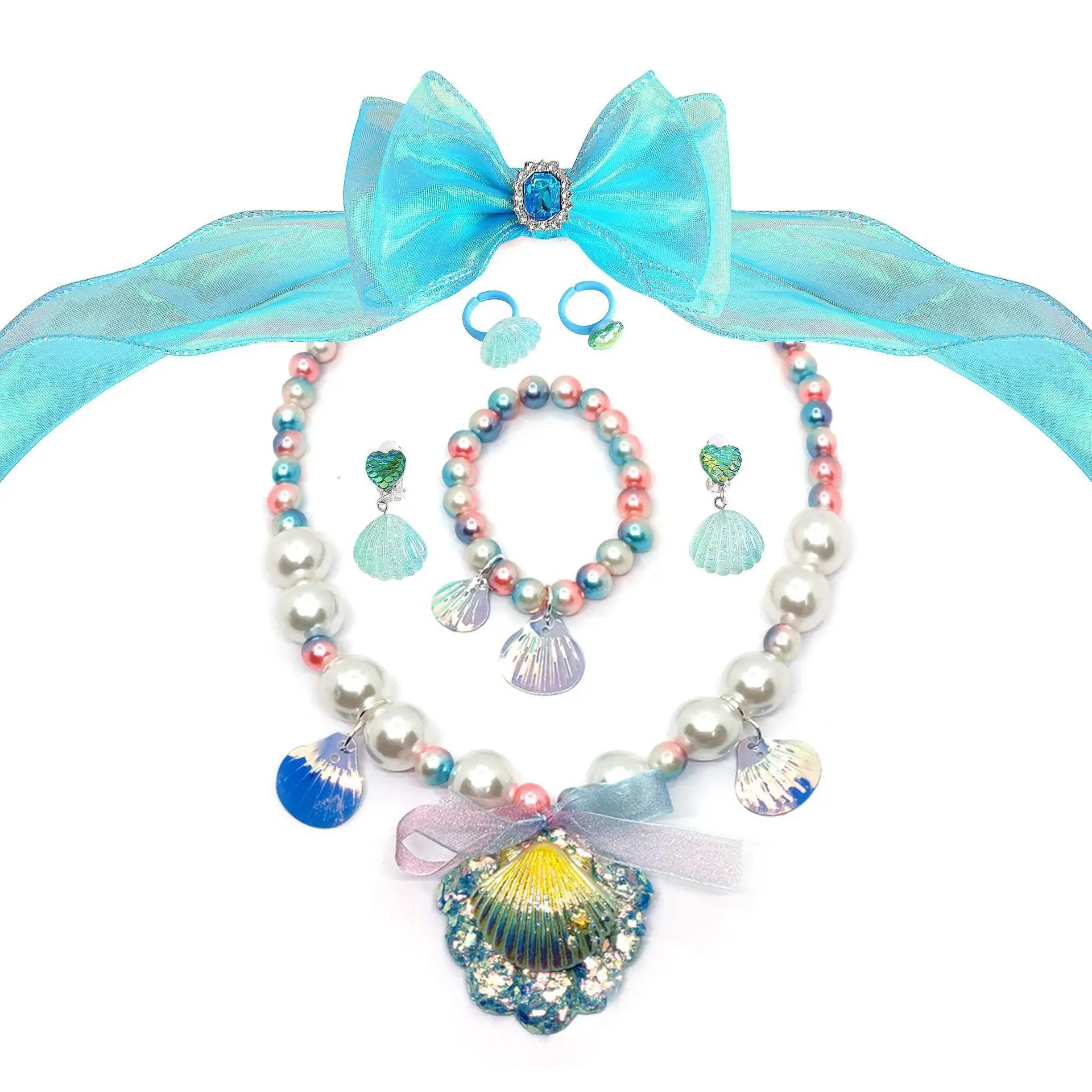 Aisha Princess Dress Blue Frozen Girls Western Style - Image 8