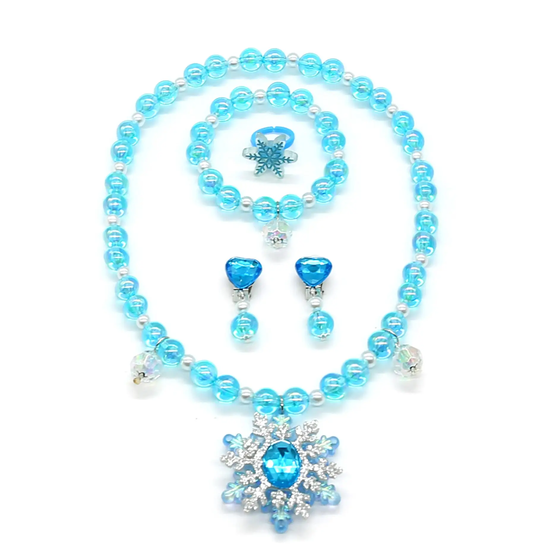 Aisha Princess Dress Blue Frozen Girls Western Style - Image 13