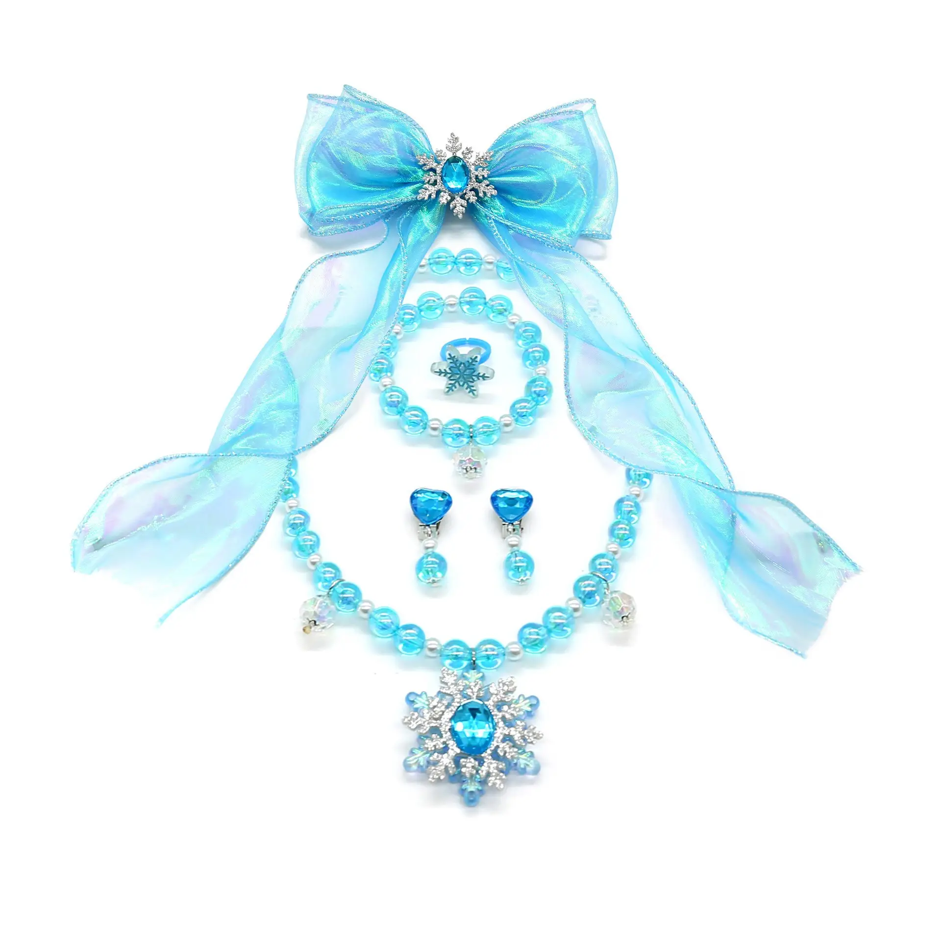 Aisha Princess Dress Blue Frozen Girls Western Style - Image 3