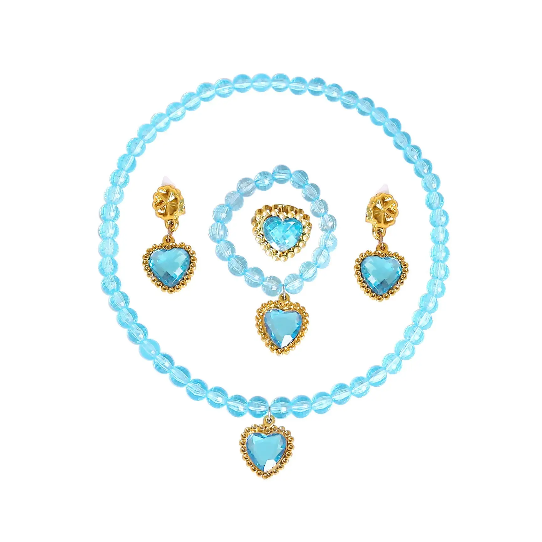 Aisha Princess Dress Blue Frozen Girls Western Style - Image 7