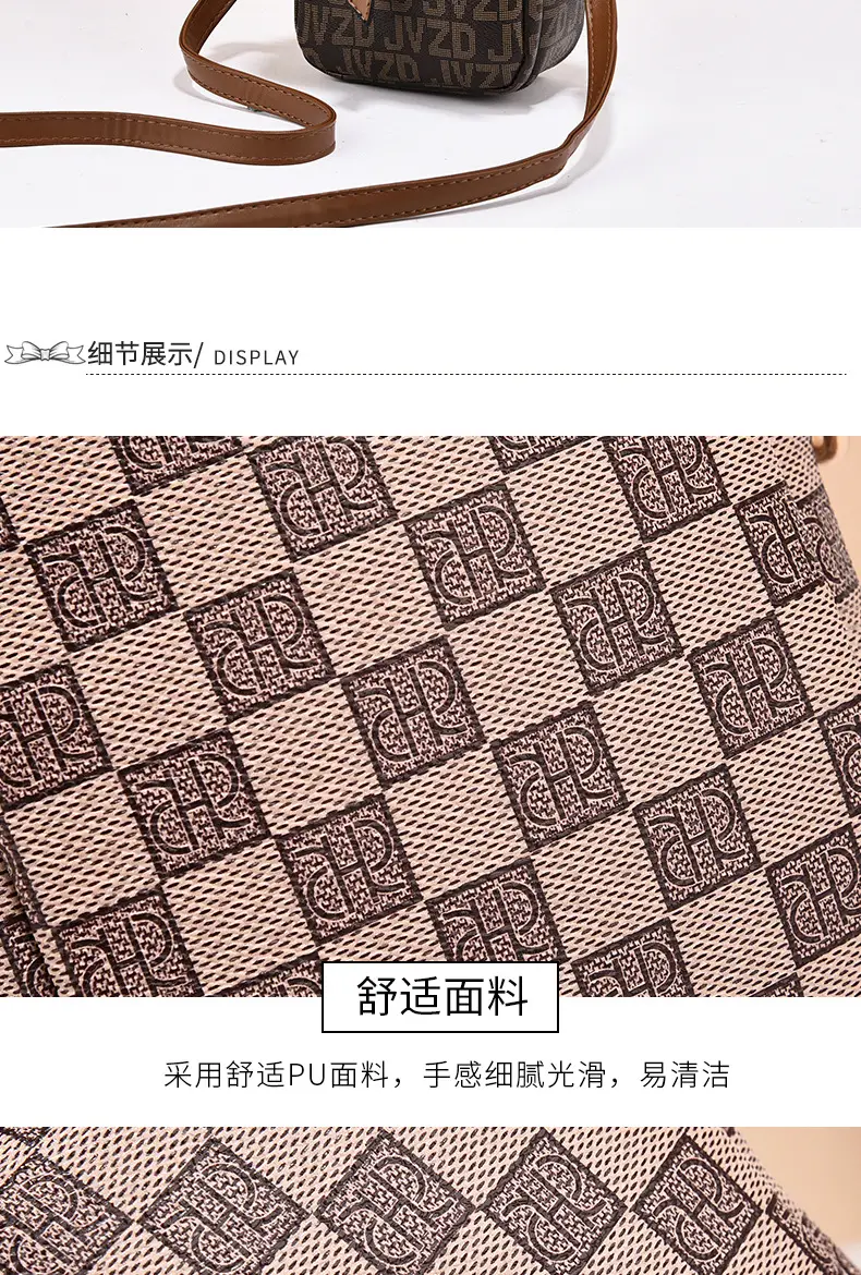 Women's Mini Crossbody Phone Bag Brown Leather — feature 17