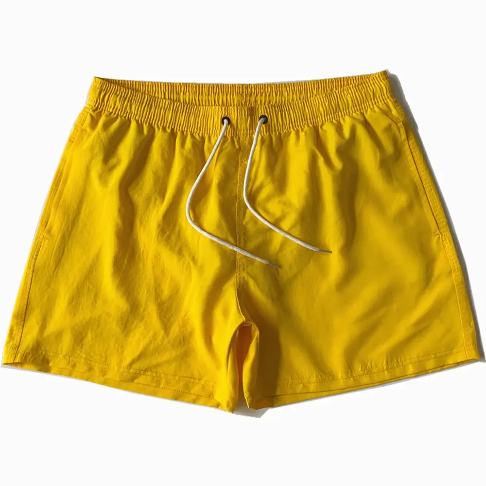 Men's Yellow Polyester Swim Shorts Quick-Dry Waterproof - Image 11