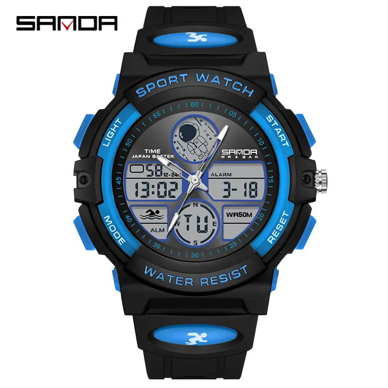 Sanda Electronic Watch with Waterproof Design - Image 3