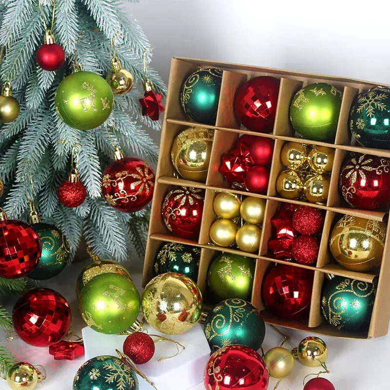Cross-Country Christmas Balls 44PCs Gold Electroplated 3-6cm - Image 28