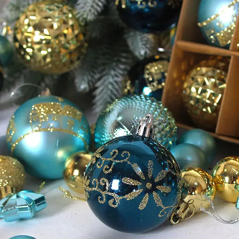 Cross-Country Christmas Balls 44PCs Gold Electroplated 3-6cm - Image 29