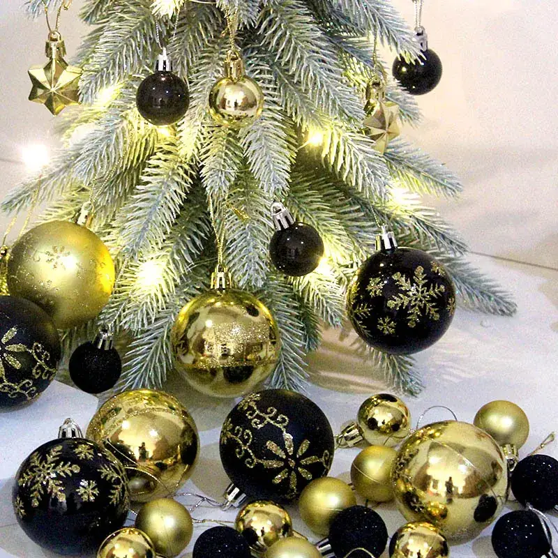 Cross-Country Christmas Balls 44PCs Gold Electroplated 3-6cm - Image 30